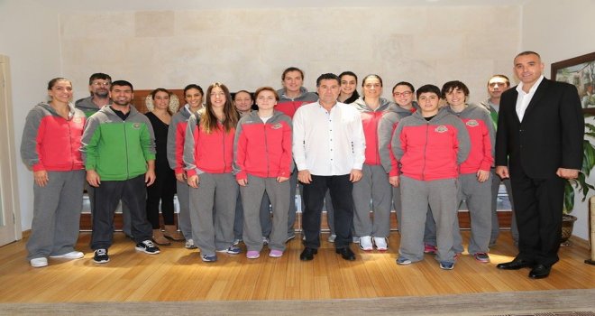 Bodrum Basketbol, Bodrum Belediye Başkanı Mehmet Kocadon’u ziyaret etti